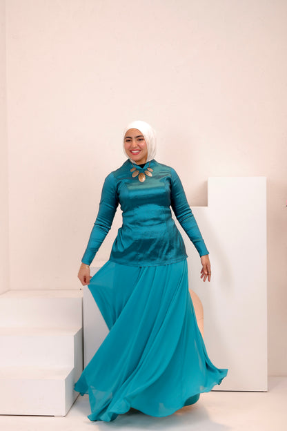 Nova dress in turquoise