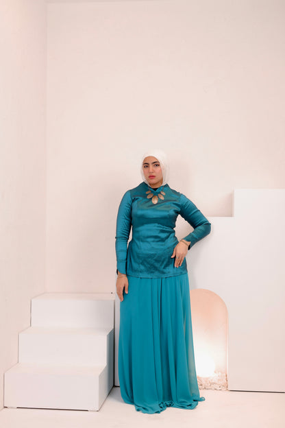 Nova dress in turquoise