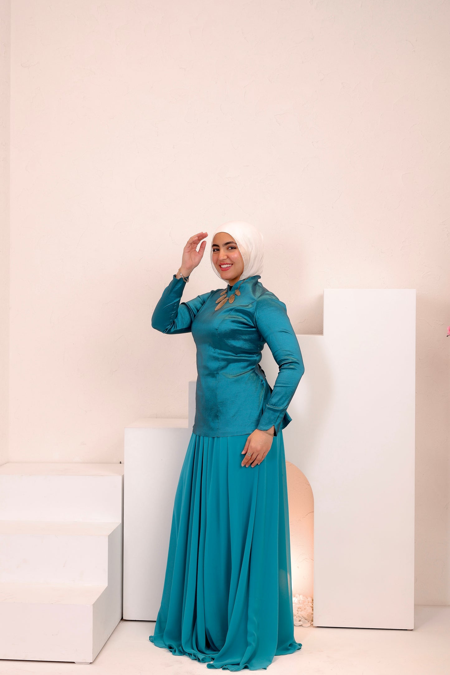 Nova dress in turquoise