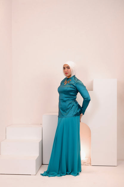 Nova dress in turquoise