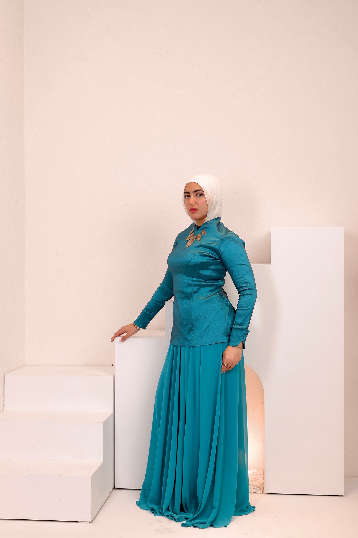 Nova dress in turquoise