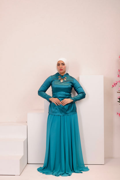 Nova dress in turquoise