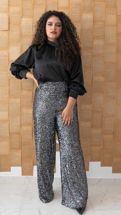 Sequence pants in silver