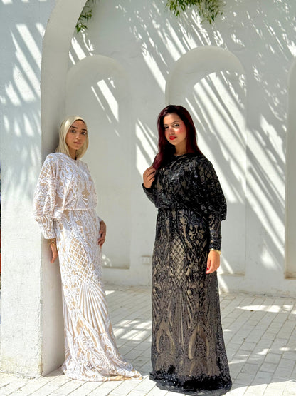 Luna glow dress in white