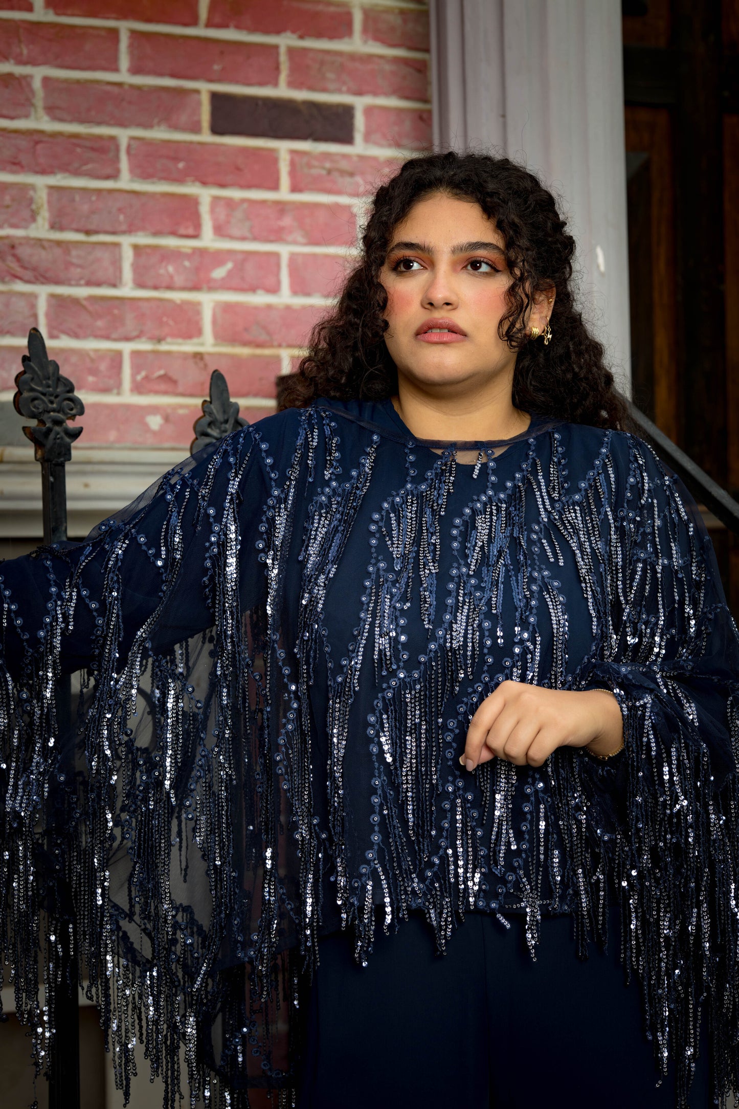 Black swan jumbsuit in dark blue