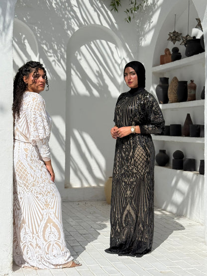 Luna glow dress in white