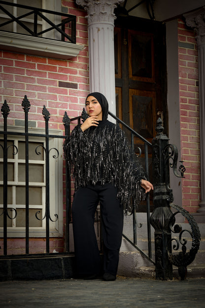 Black swan jumbsuit in black