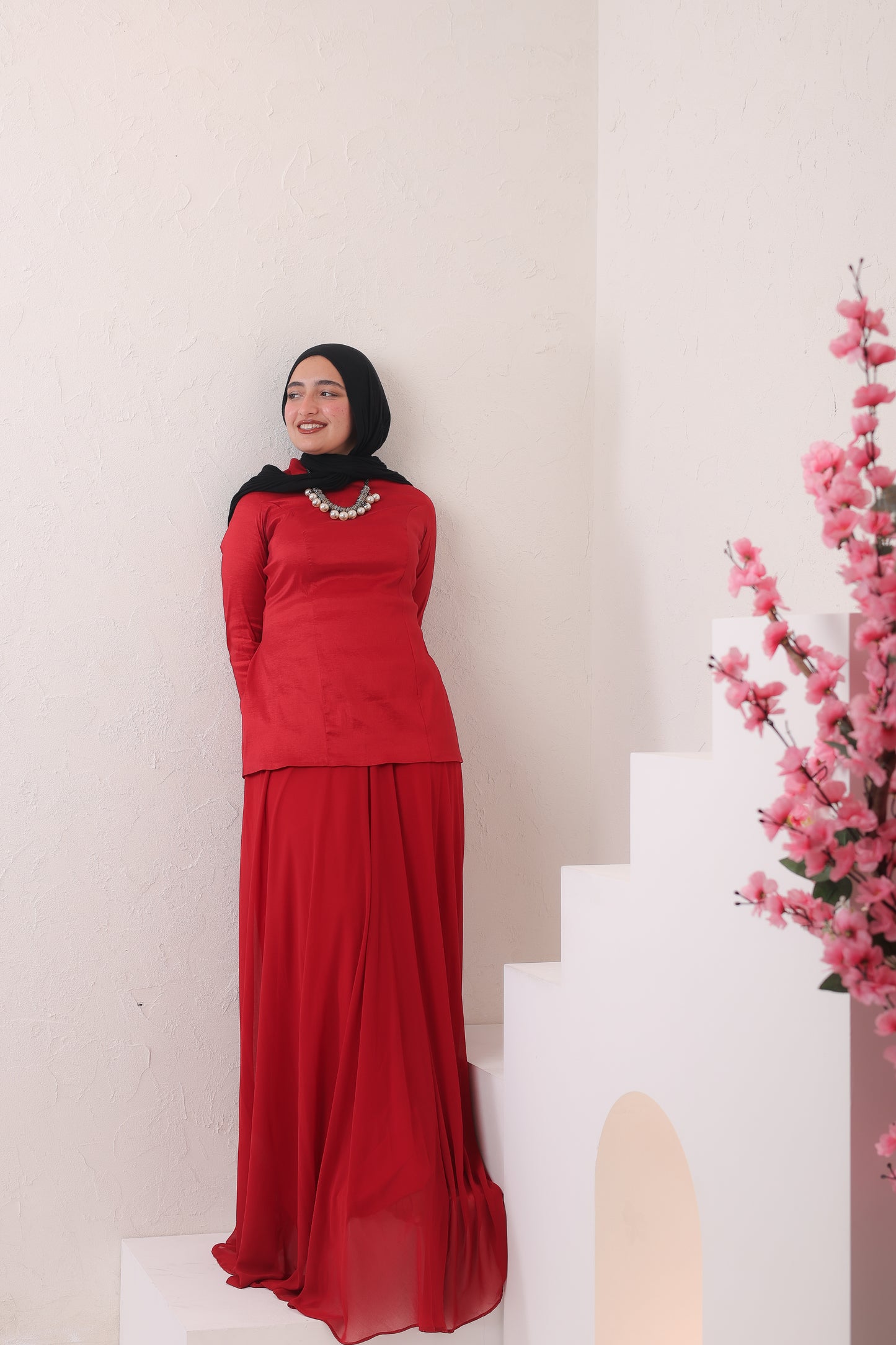 Nova dress in red