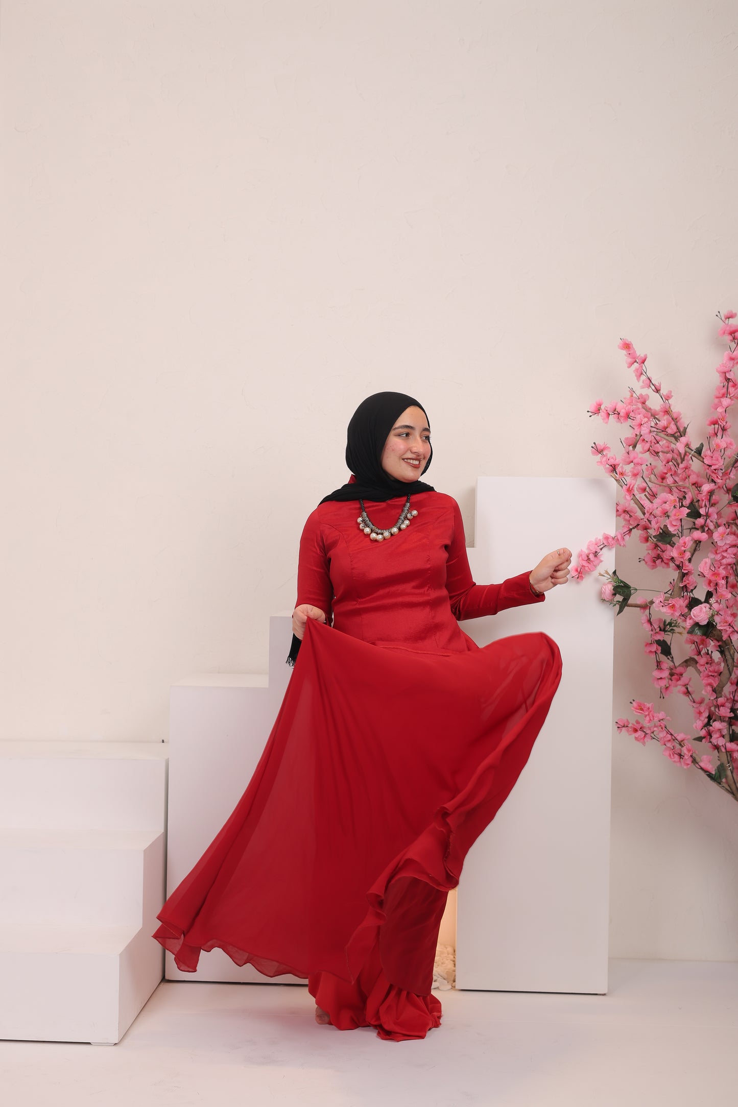 Nova dress in red
