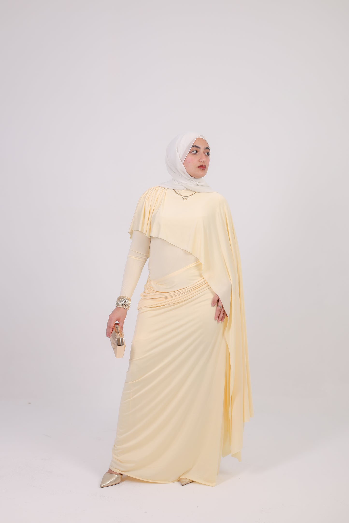 Labella dress in butter yellow
