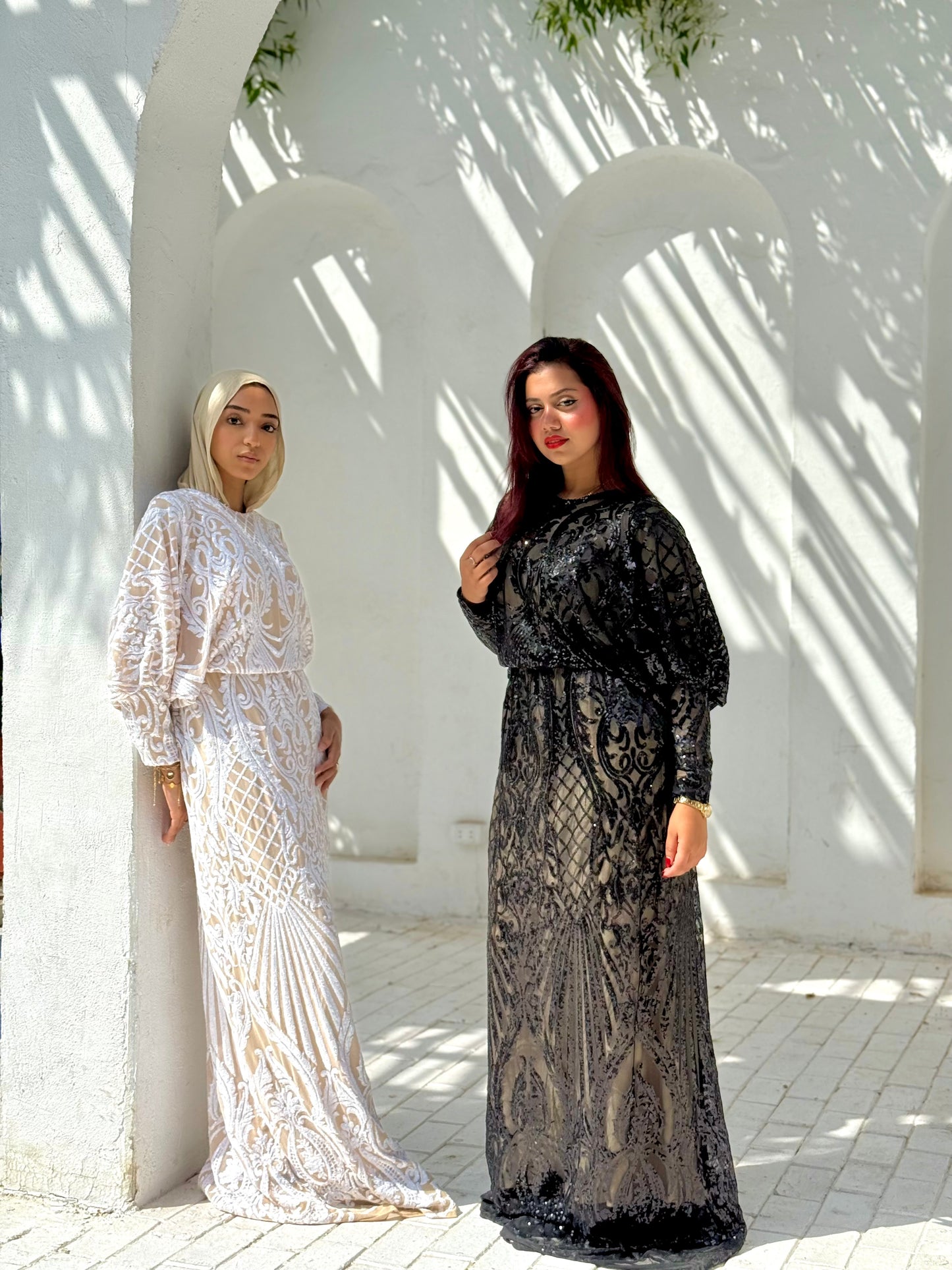 Luna glow dress in black