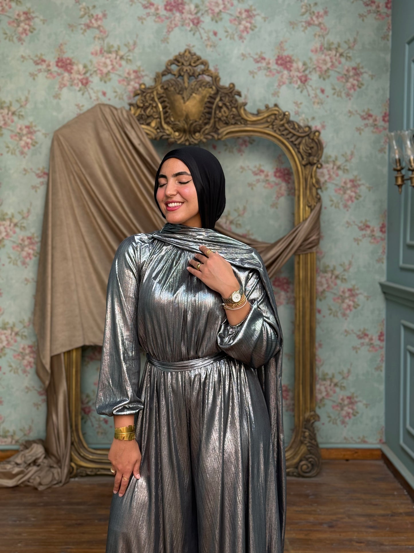 Radiance jumpsuit in silver