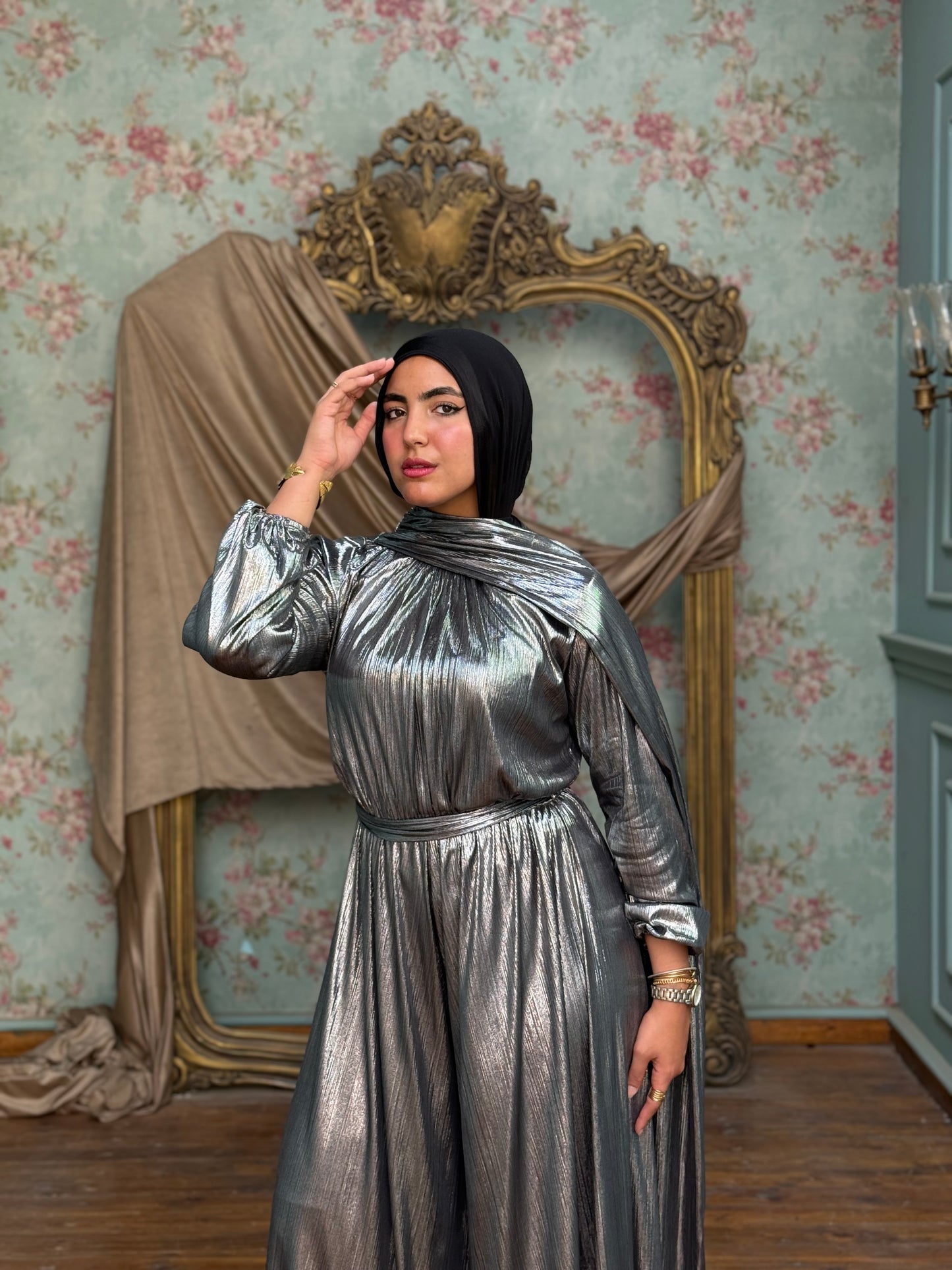 Radiance jumpsuit in silver