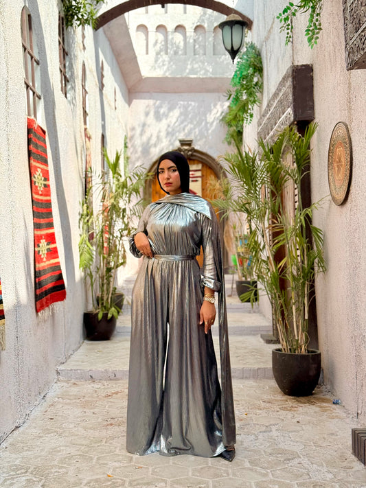 Radiance jumpsuit in silver