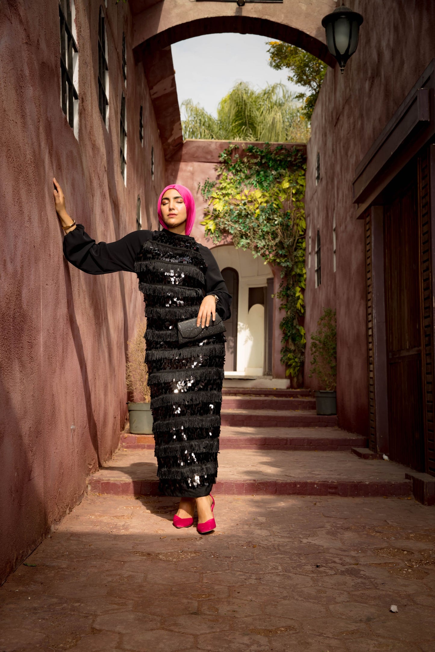 Cascade fringes dress
