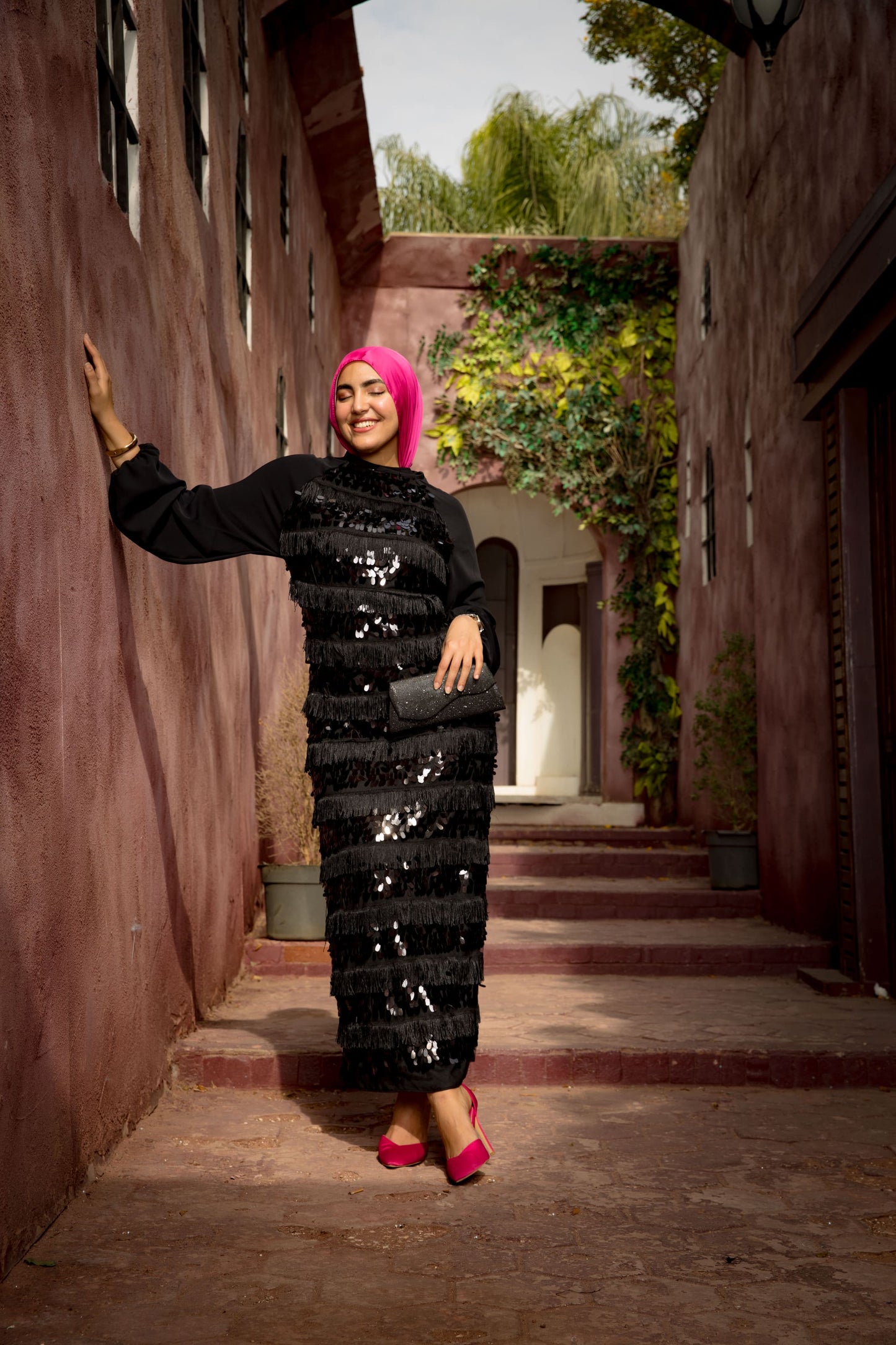 Cascade fringes dress