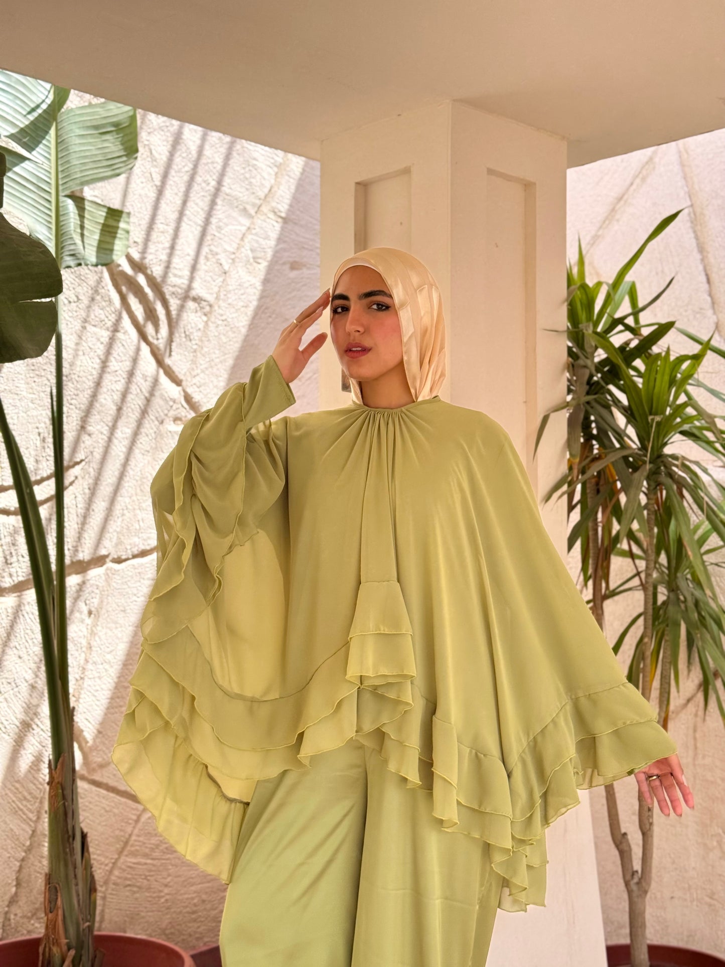 Raffyelo jumbsuit in pistachio