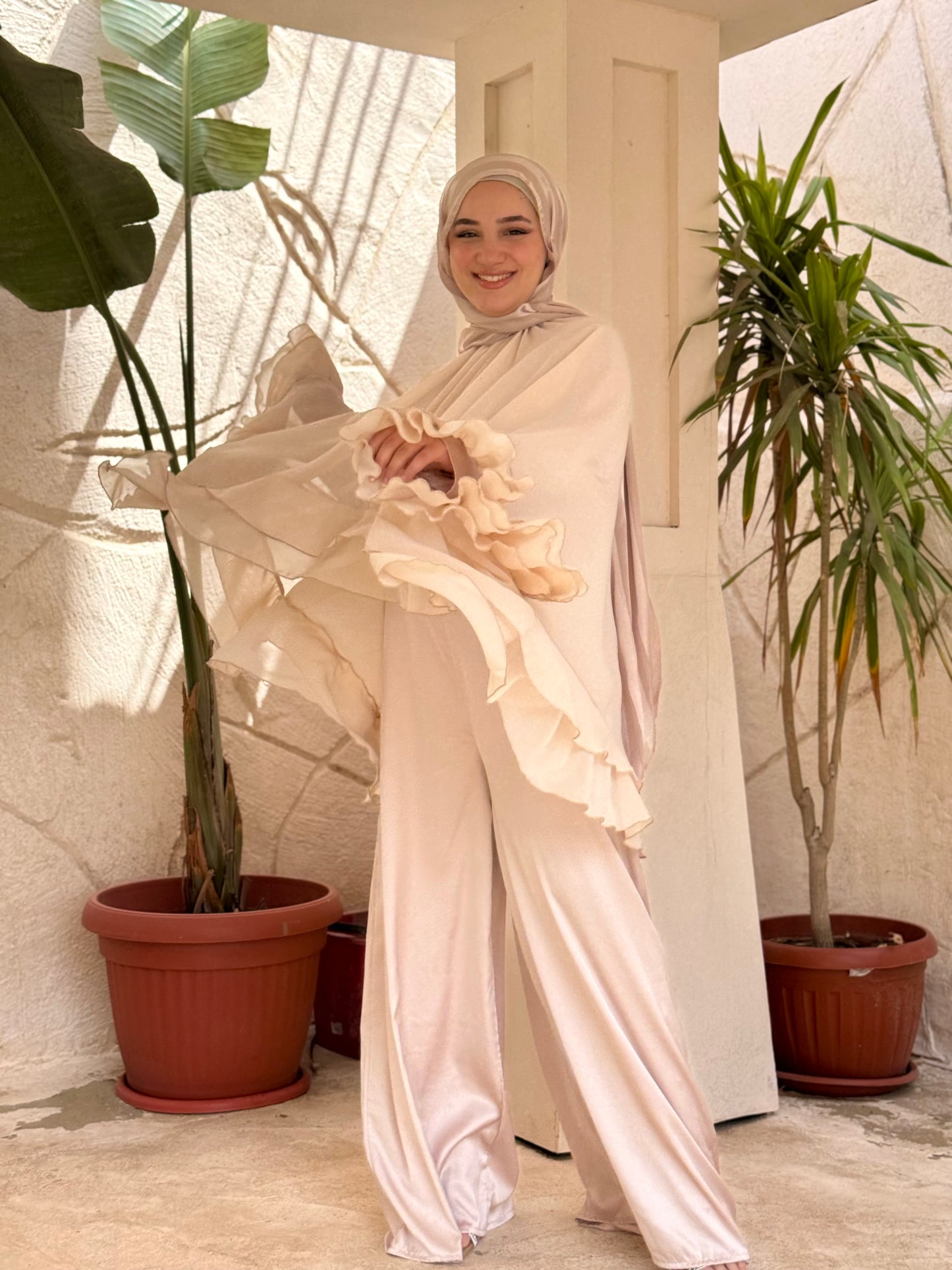 Raffyelo jumbsuit in nude
