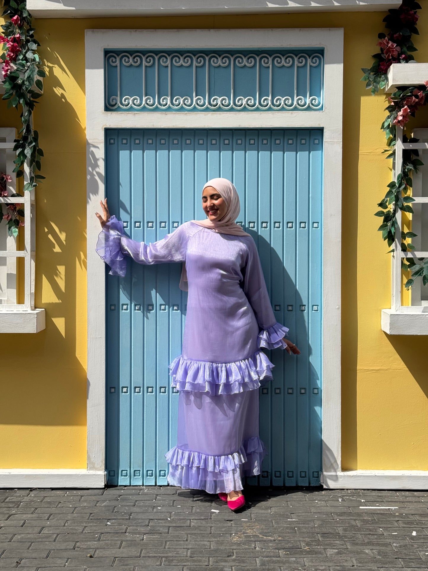 Rufflina dress in purple