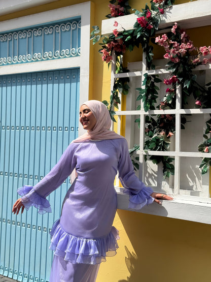 Rufflina dress in purple
