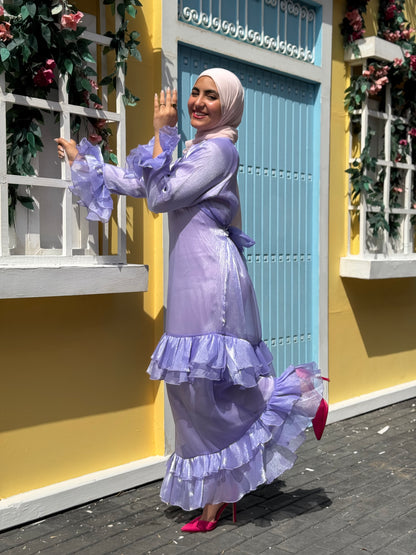 Rufflina dress in purple