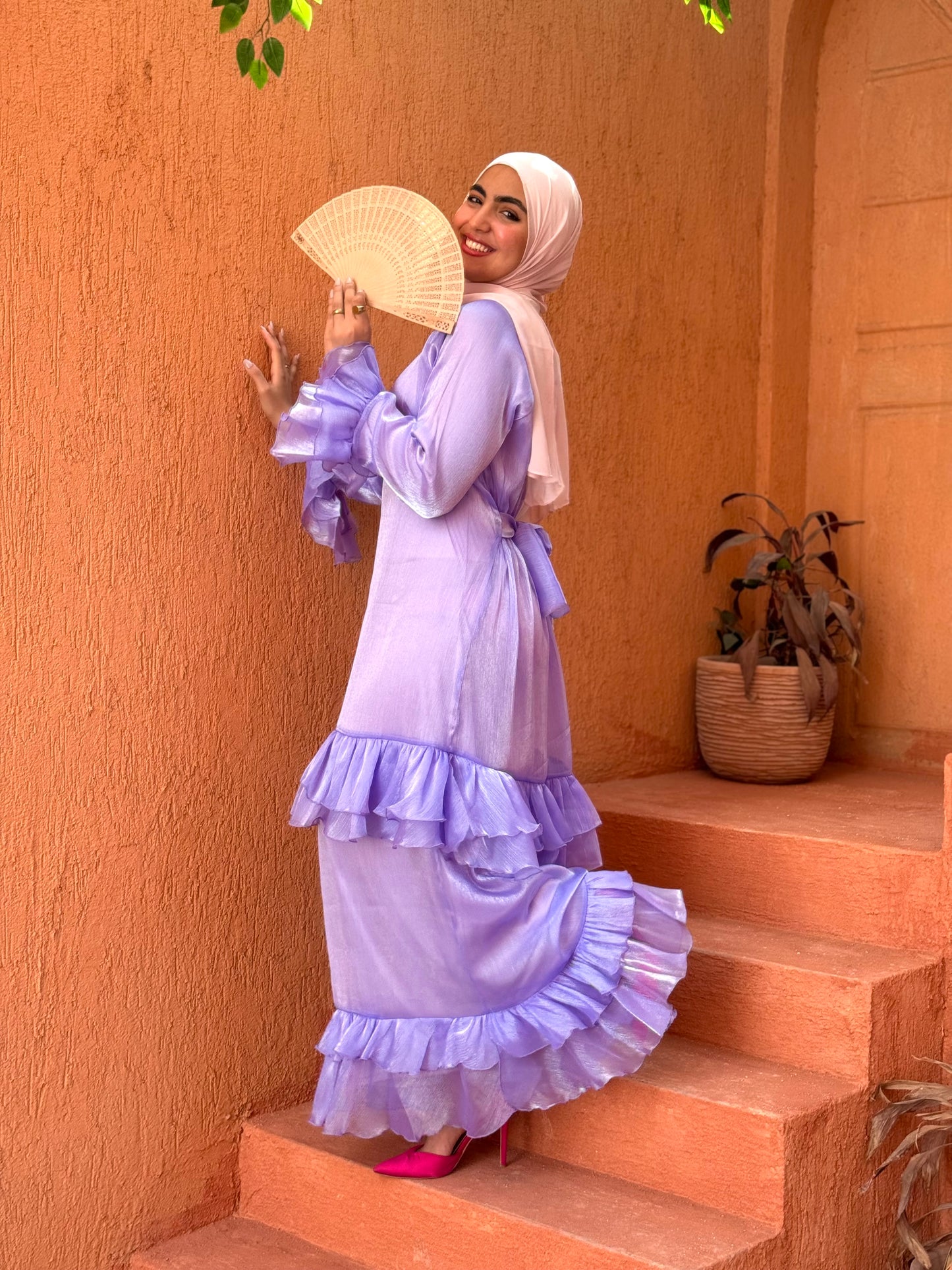 Rufflina dress in purple