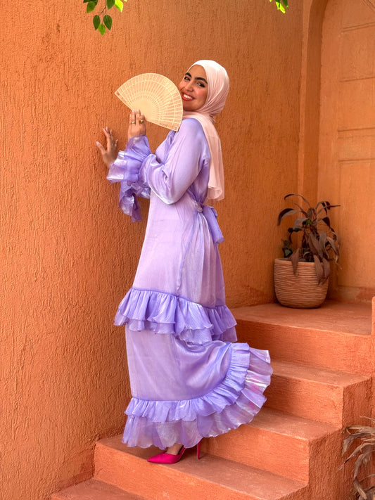 Rufflina dress in purple