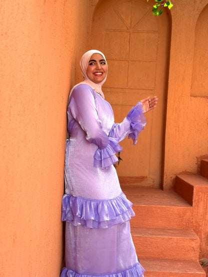 Rufflina dress in purple