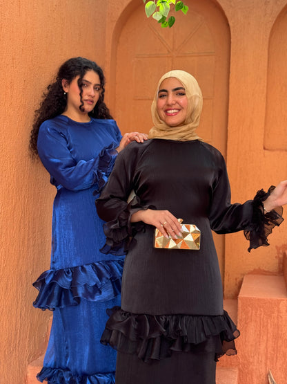 Rufflina dress in royal blue