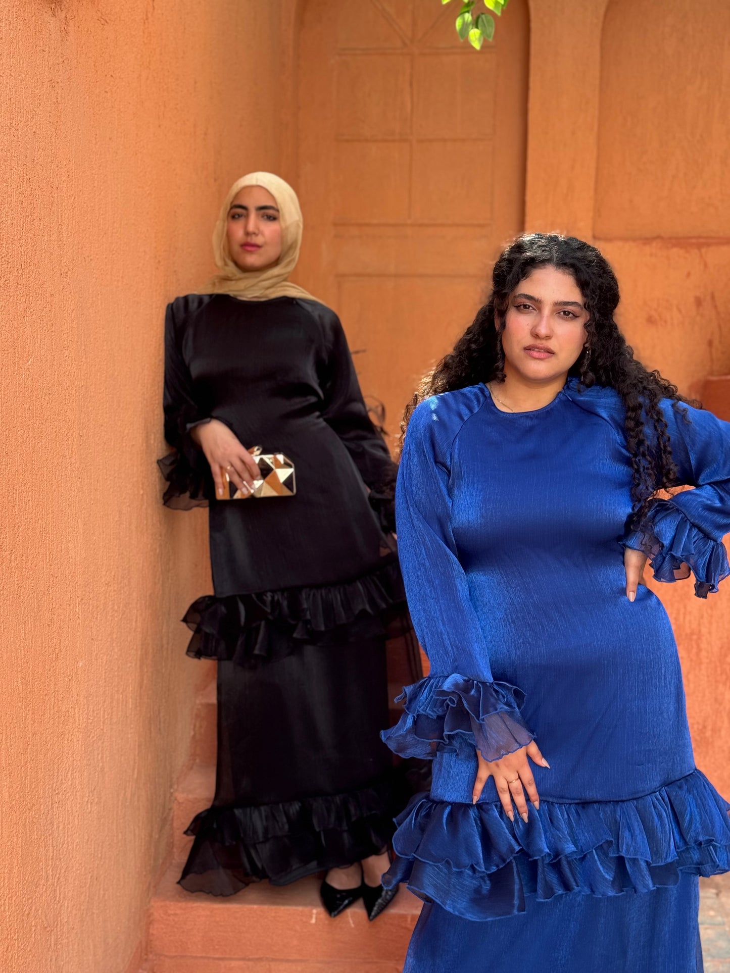 Rufflina dress in royal blue