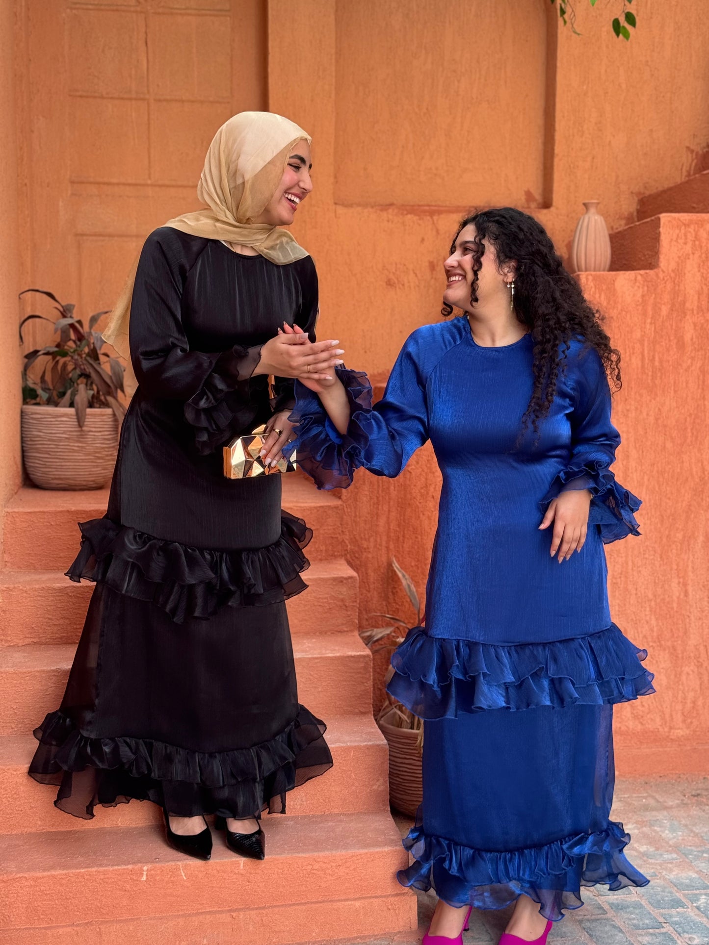 Rufflina dress in royal blue