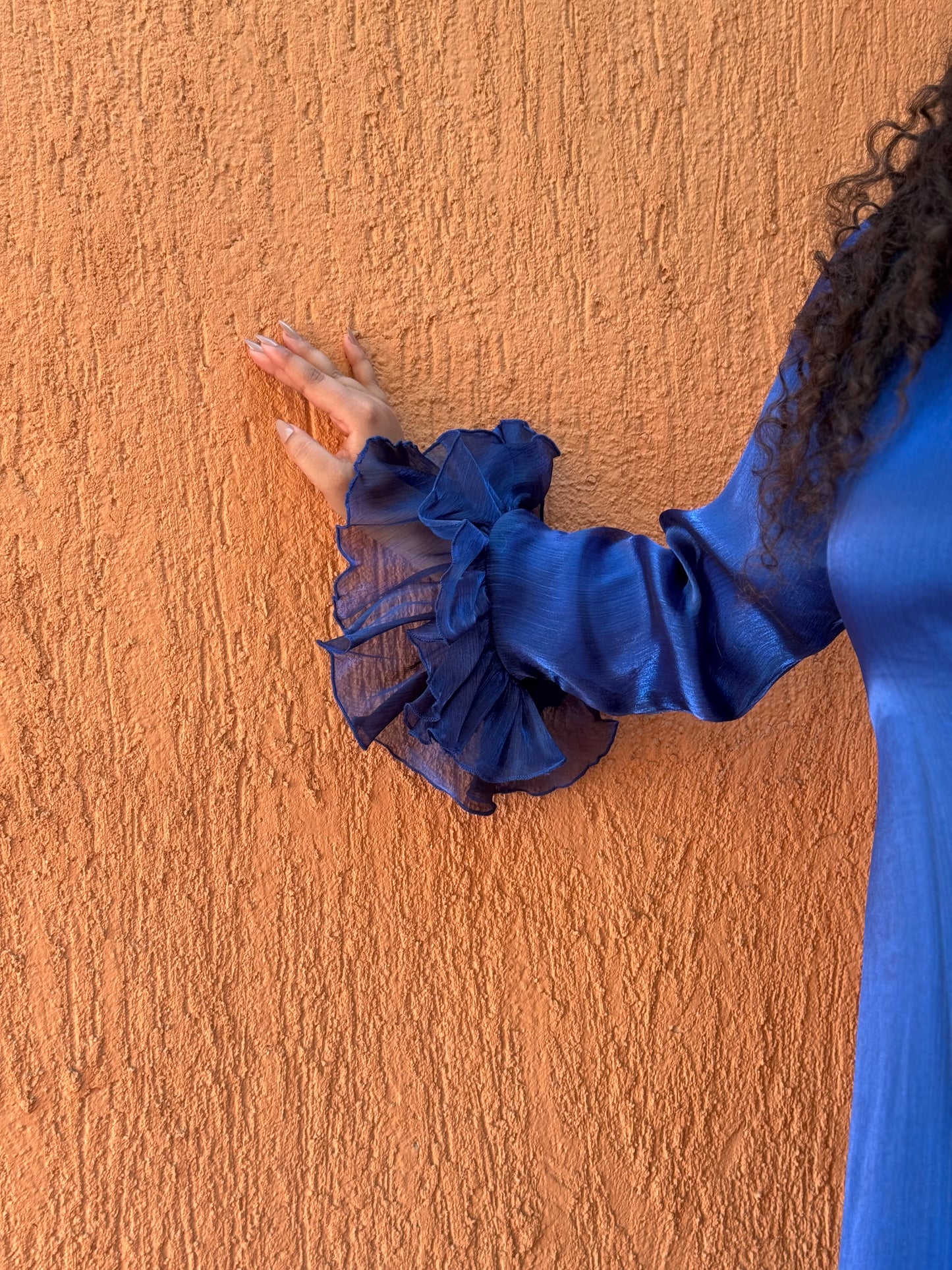 Rufflina dress in royal blue