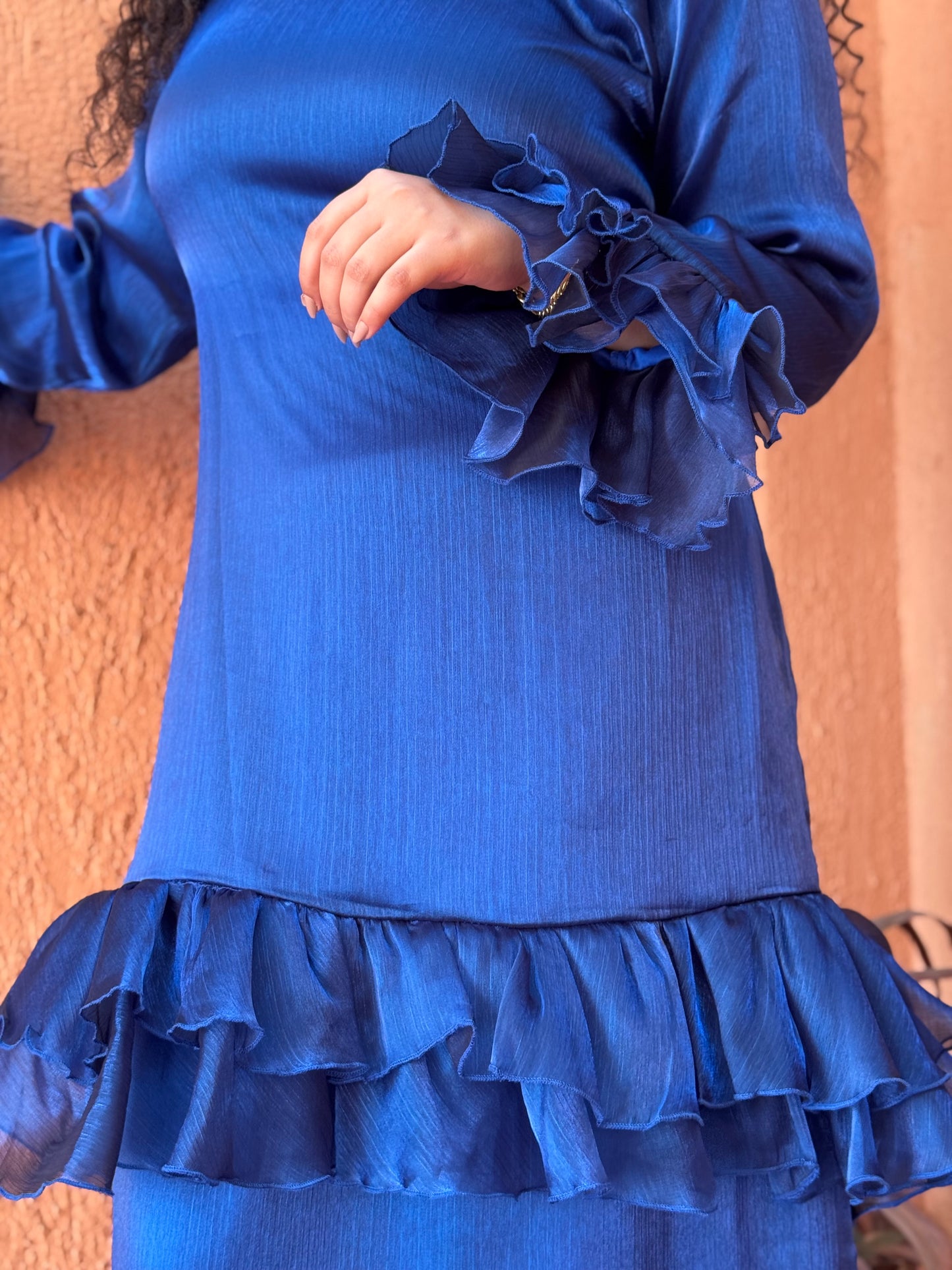 Rufflina dress in royal blue