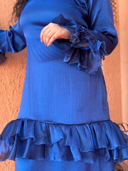 Rufflina dress in royal blue