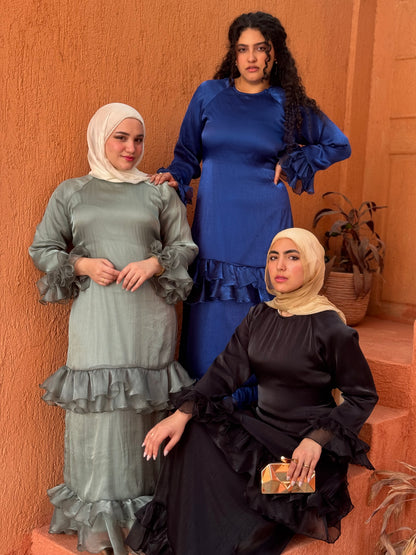 Rufflina dress in royal blue